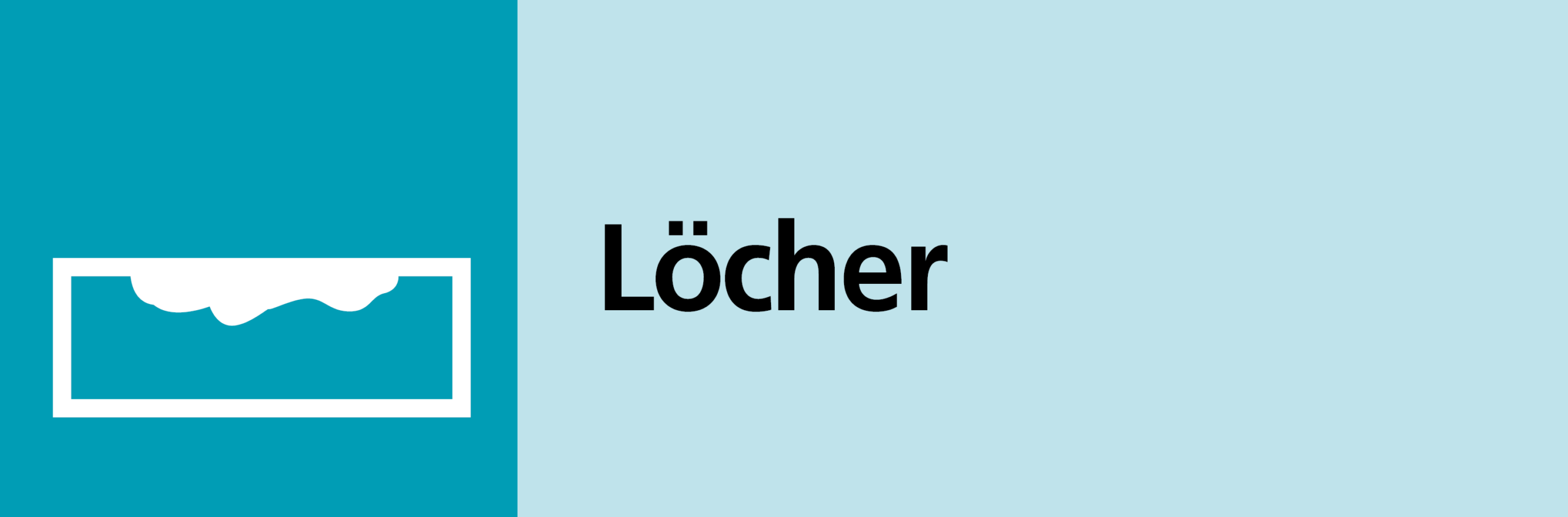 Piktogramm Löcher im Betonboden