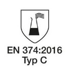 Piktogramm EN 374:2016 Typ C – Chemikalienschutz
